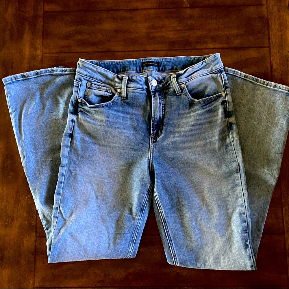 Silver Avery Slim Boot Jeans Size W31/L33